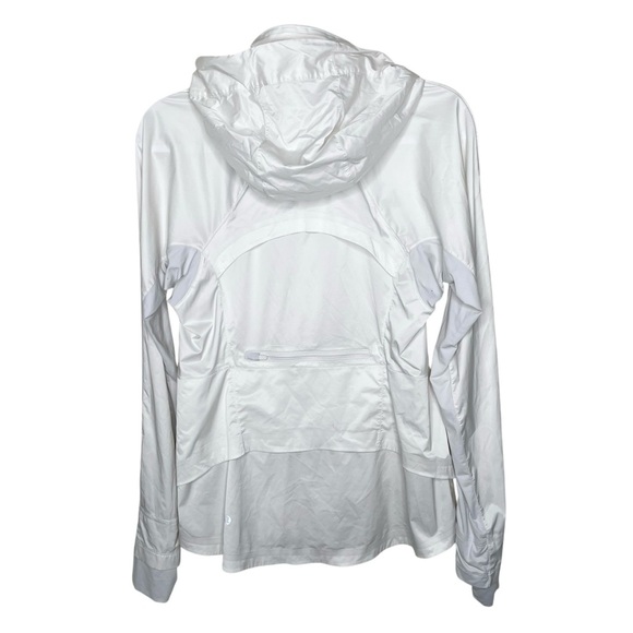 lululemon Goal Smasher Jacket Hooded White Sz 8 - Picture 8 of 16